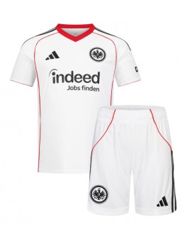 Eintracht Frankfurt Replika Borta Kläder Barn 2025-26 Kortärmad (+ byxor)